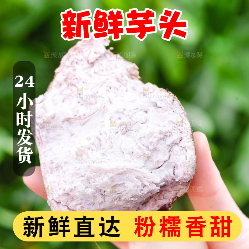 手里拿着紫藤芋头