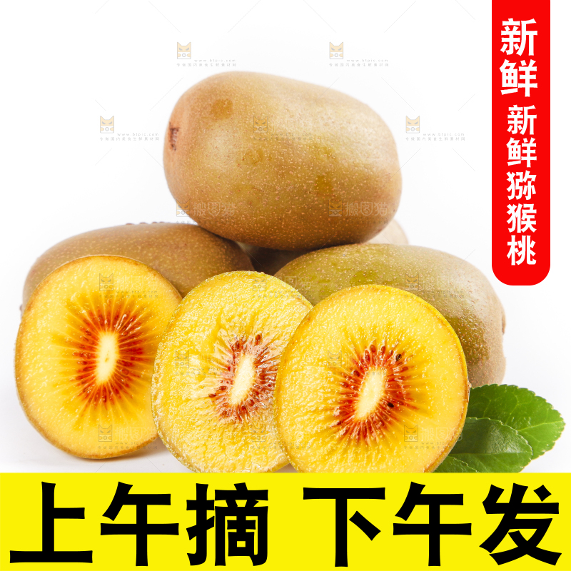 一堆四川红心猕猴桃
