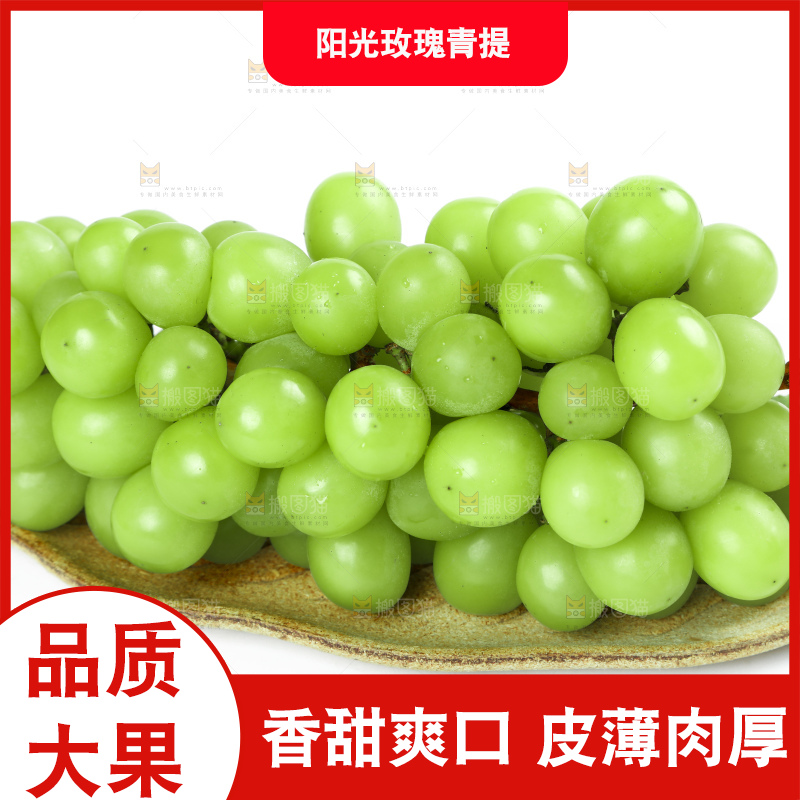 浅底上放着无籽青提