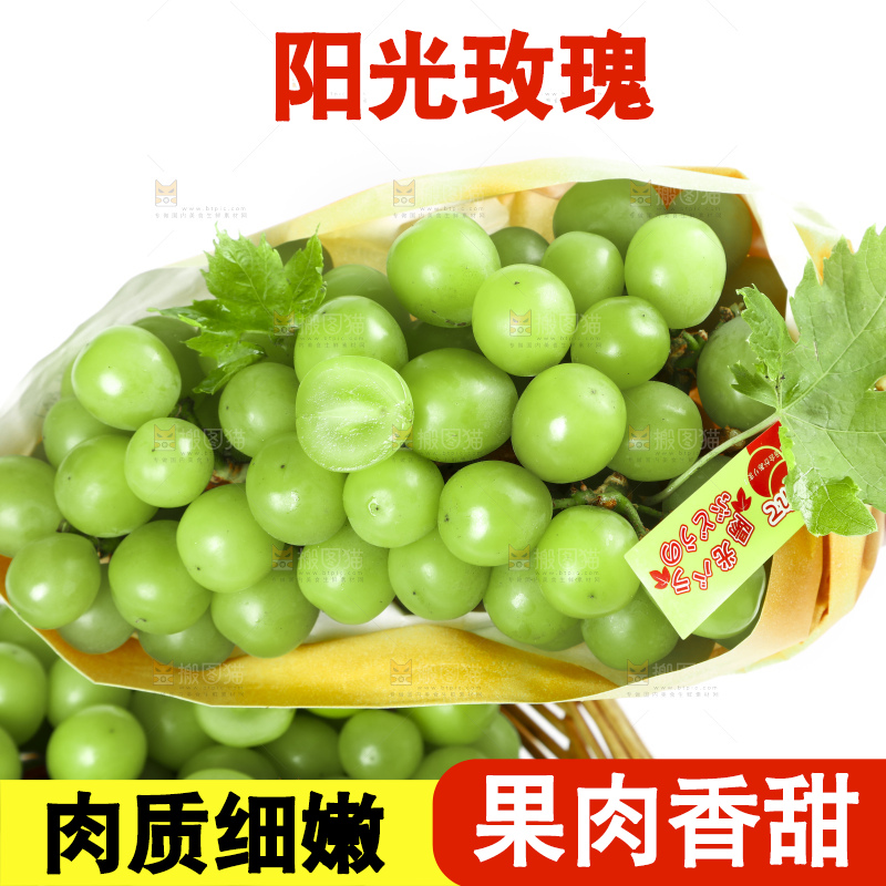 手里拿着无籽青提