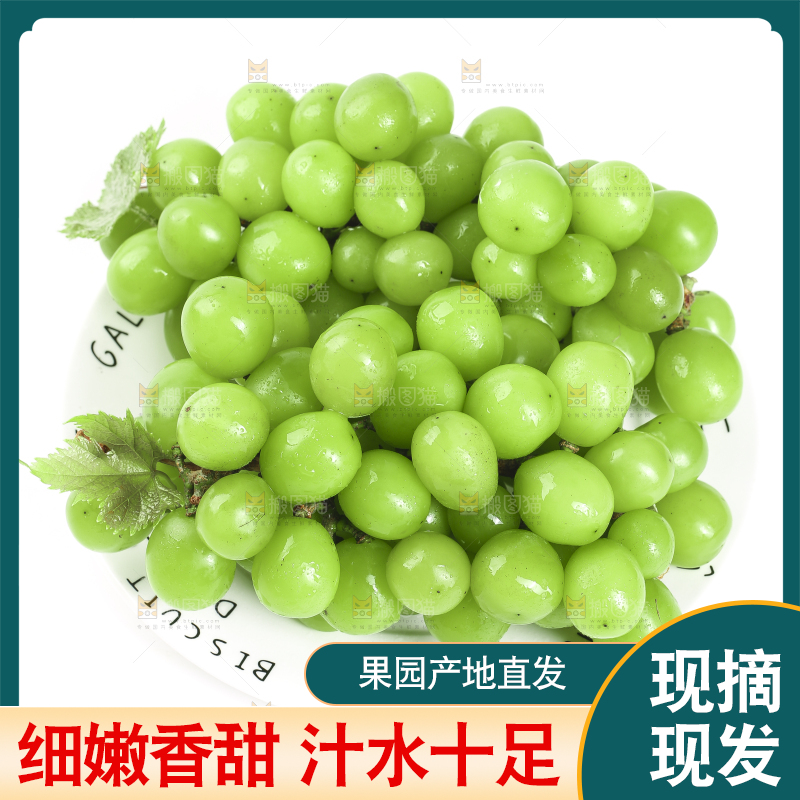 盘子里装着阳光玫瑰