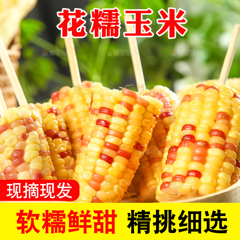 竹笼里装着糯玉米