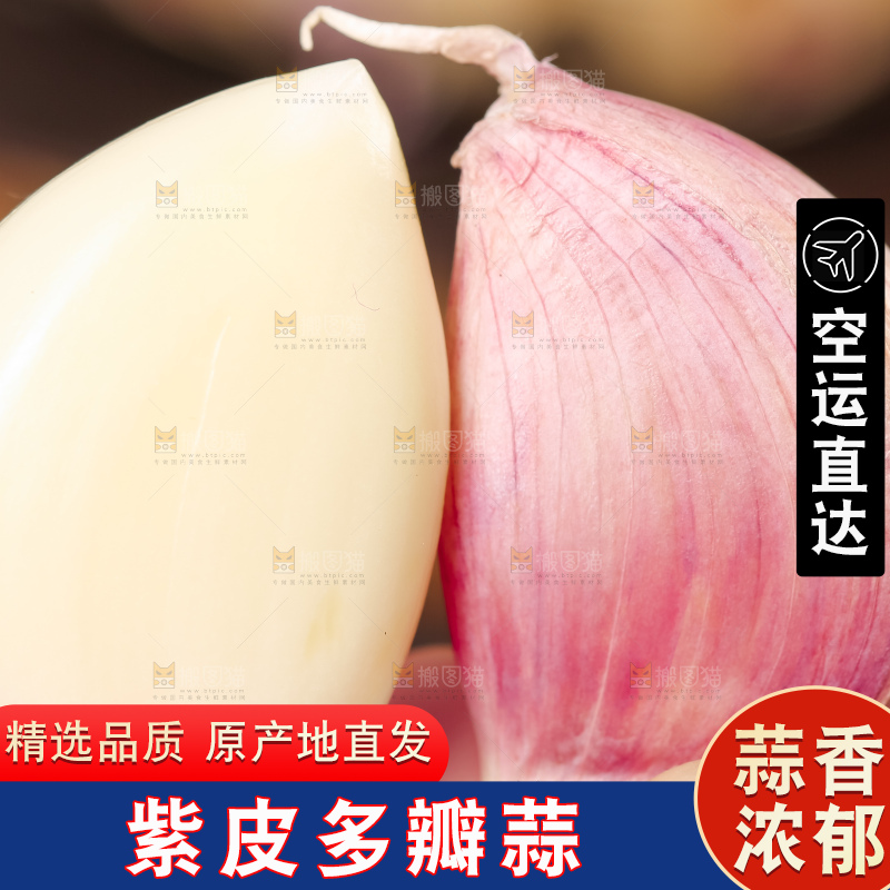 手里拿着云南紫皮大蒜