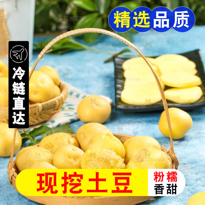 竹篮里的小土豆