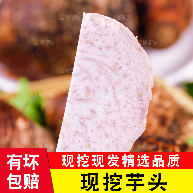 叉子插着紫藤芋头