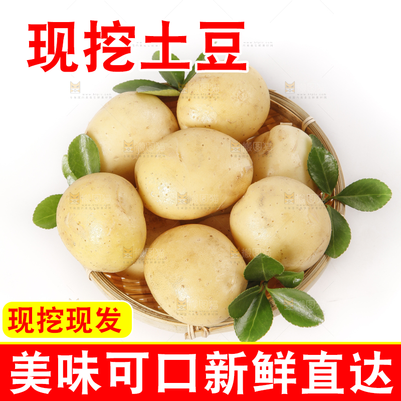 竹篮里放着土豆