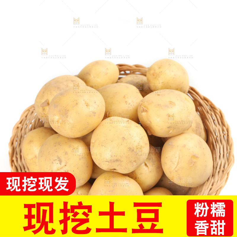 竹篮里放着云南小土豆
