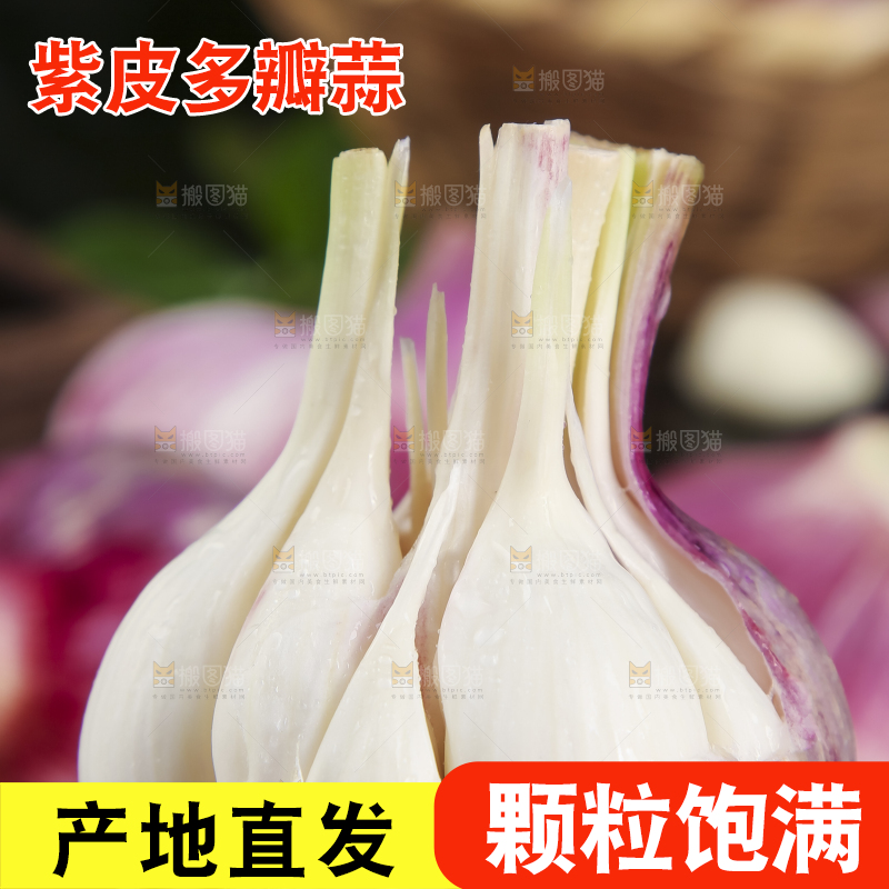 手里拿着云南紫皮蒜