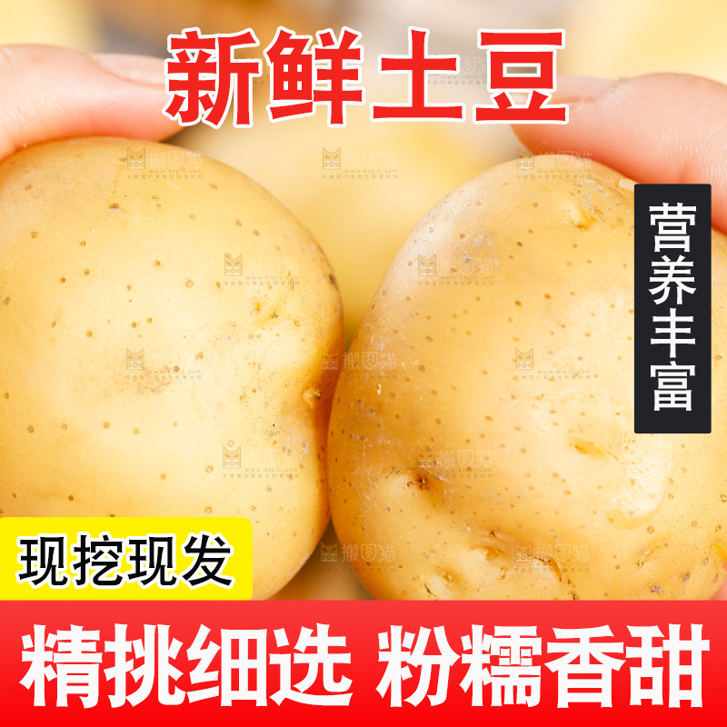 手里拿着小土豆