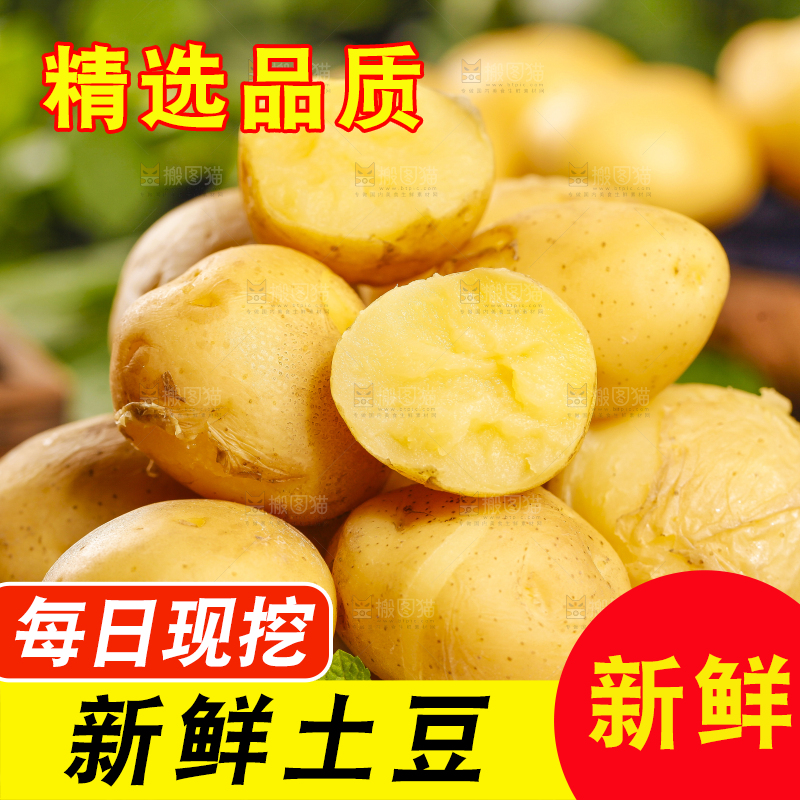盘子里装着小土豆