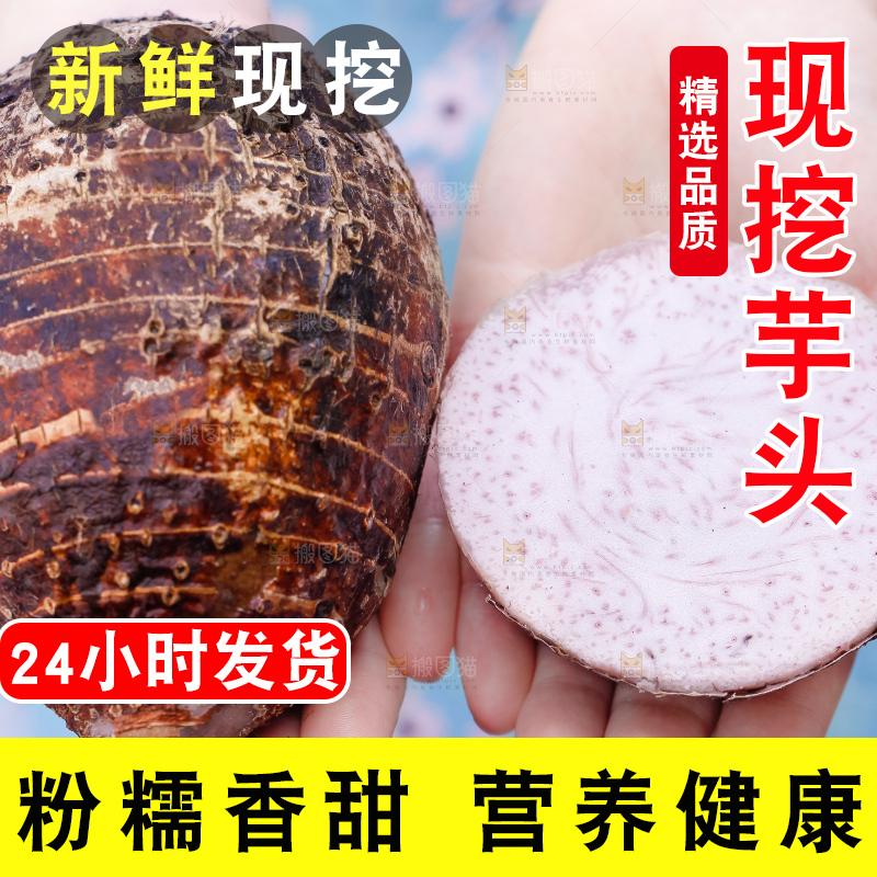 手里拿着紫藤芋头