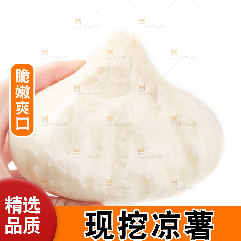 手里拿着凉薯