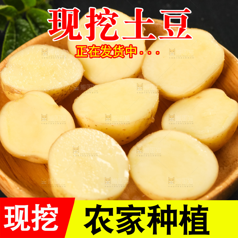盘子里装着小土豆