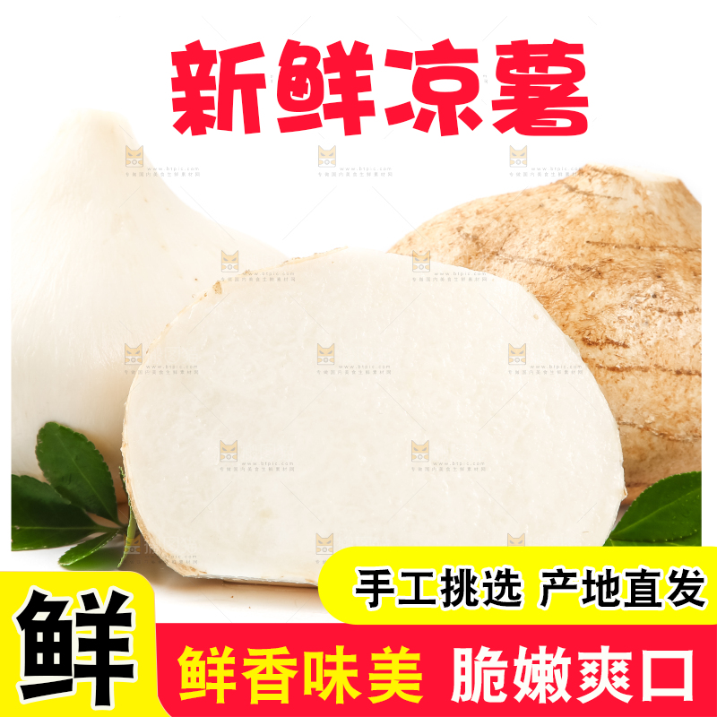白底上的凉薯
