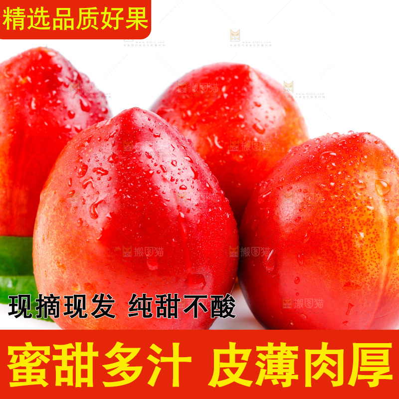 白底上的油桃