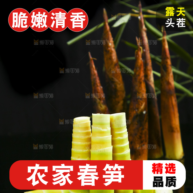 黑底上放着临安春笋