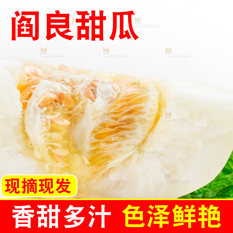 白底上的阎良甜瓜