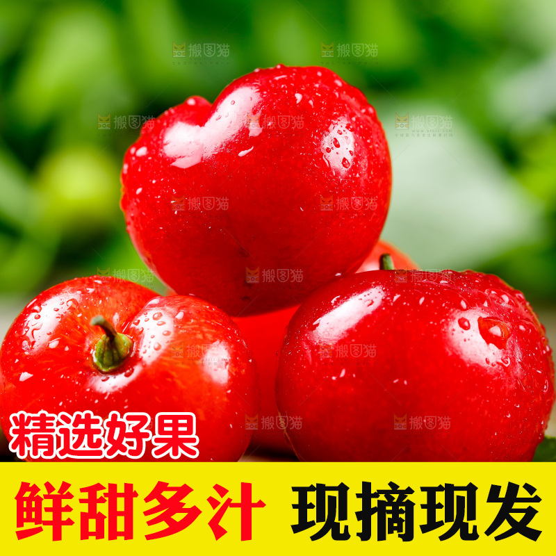 木底上的烟台樱桃