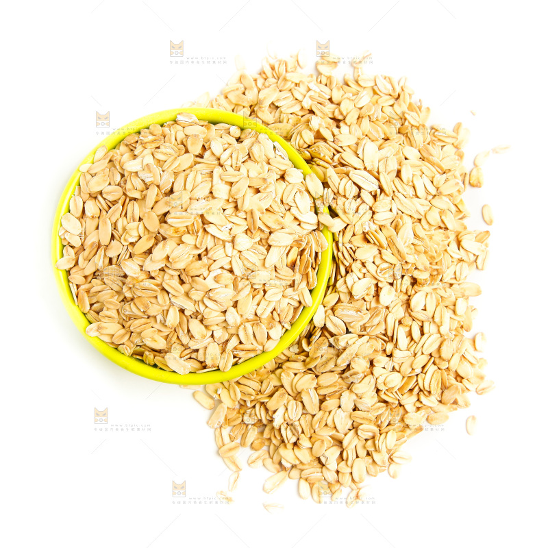 白底上的燕麦片