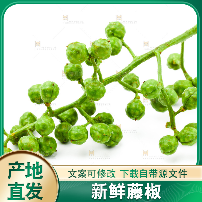 白底上的青花椒