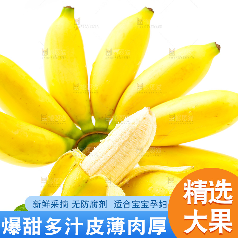 皇帝蕉放白底上