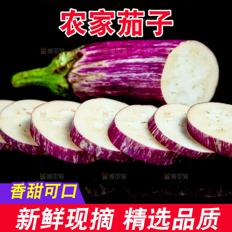 黑底上放着金丝茄子