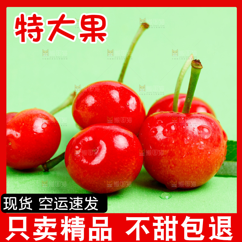 浅底上放着新鲜樱桃