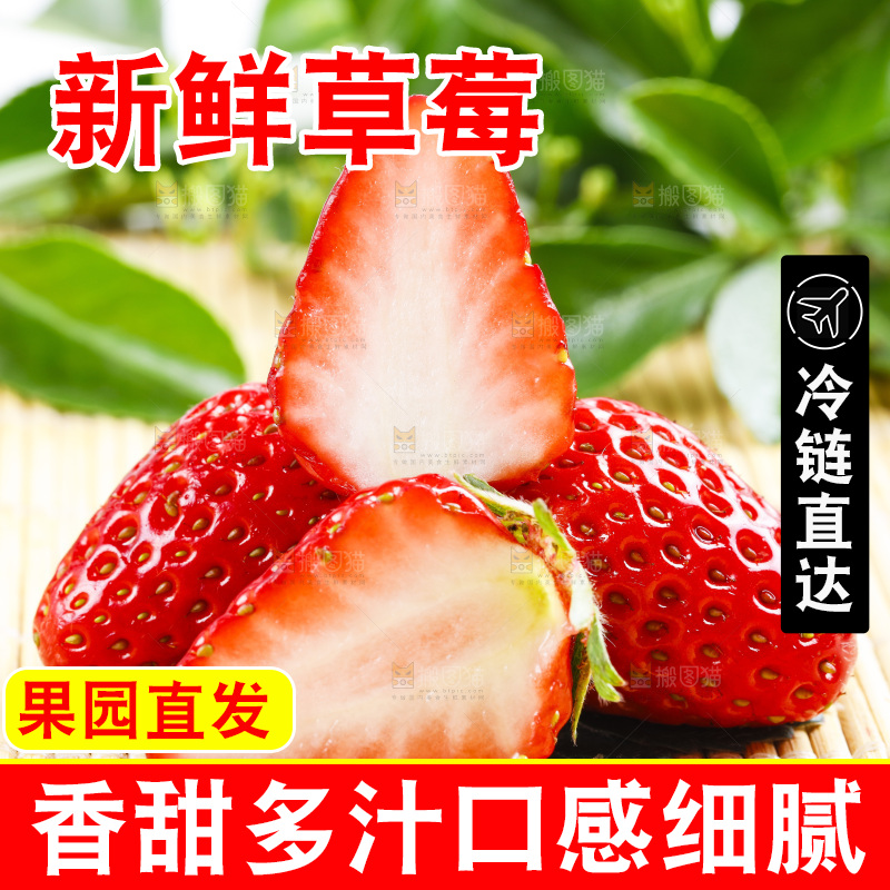 木底上放着丹东草莓