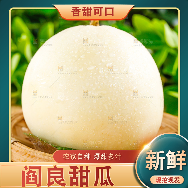 木底上放着陕西阎良甜瓜