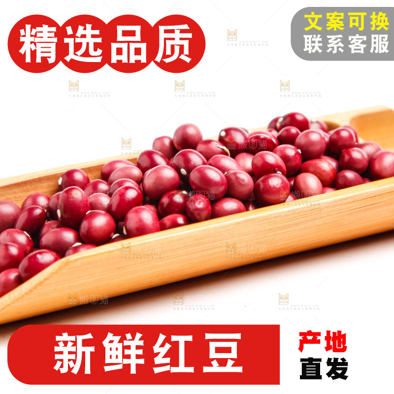 白底上的红豆