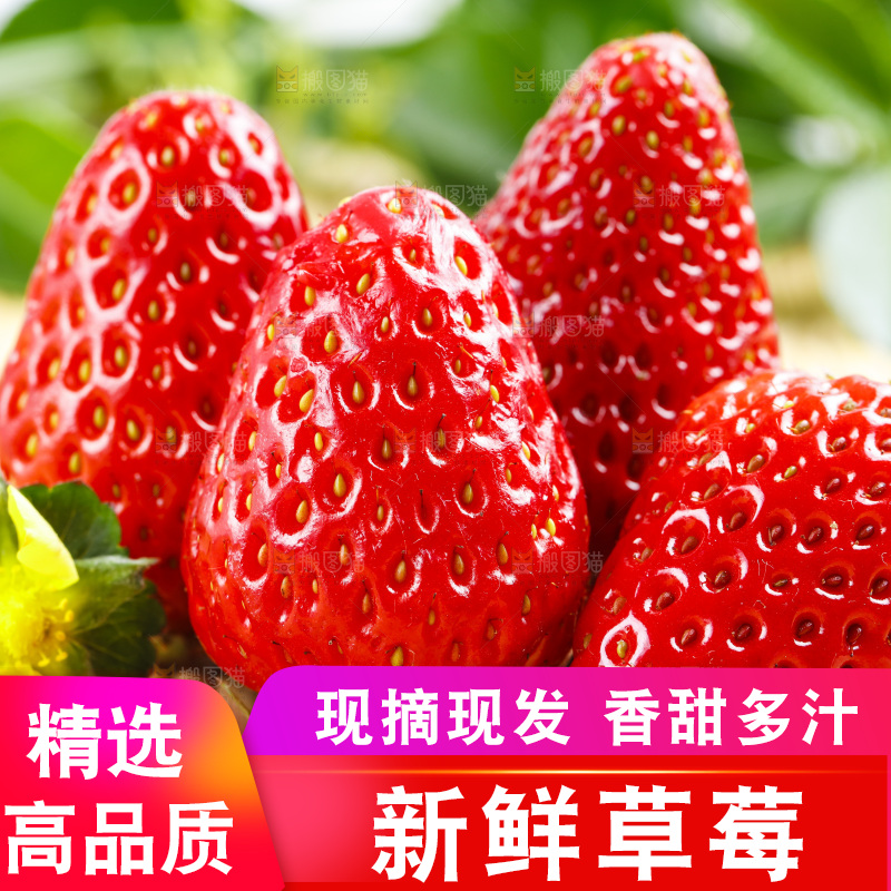 99草莓放在木底上