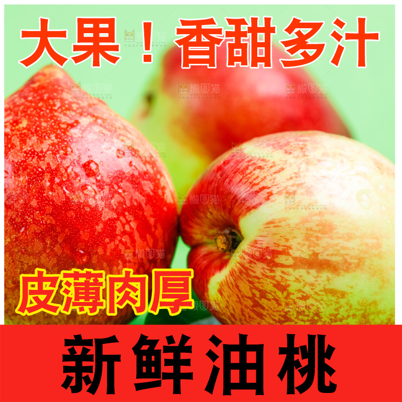 浅底上的新鲜油桃