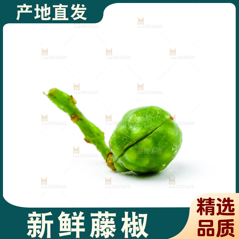白底上的新鲜藤椒