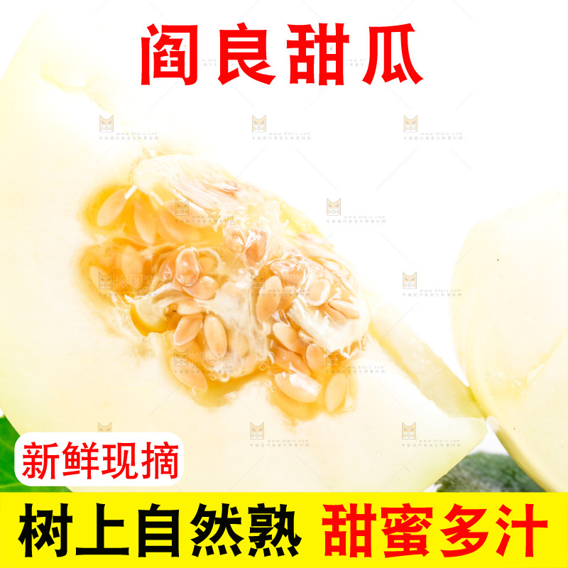 白底上的阎良甜瓜