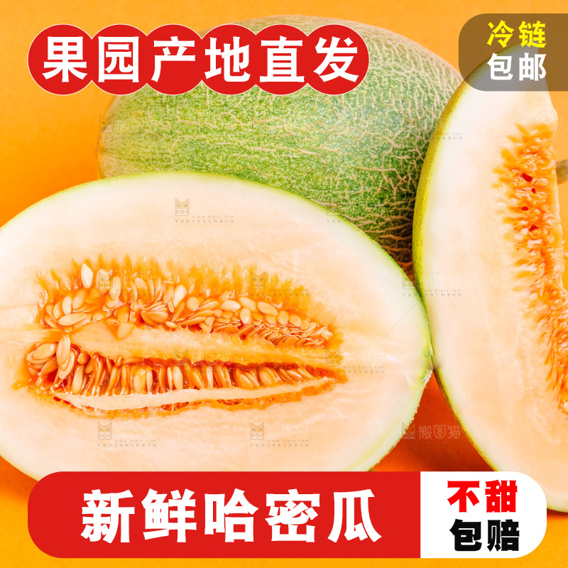 浅底上放着新疆哈密瓜