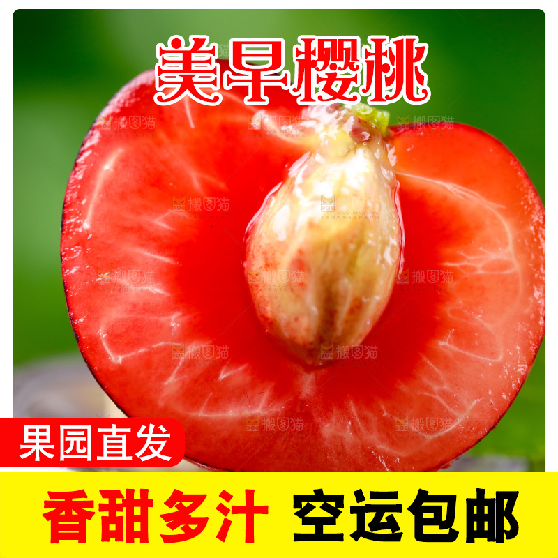 深底上的烟台樱桃