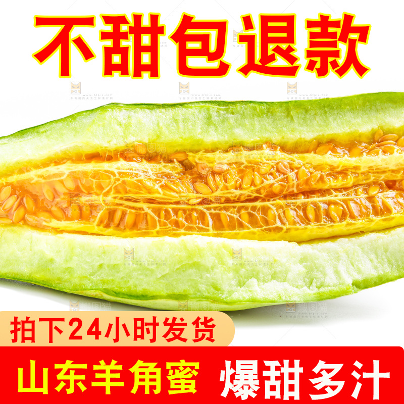 新鲜羊角蜜放在白底上