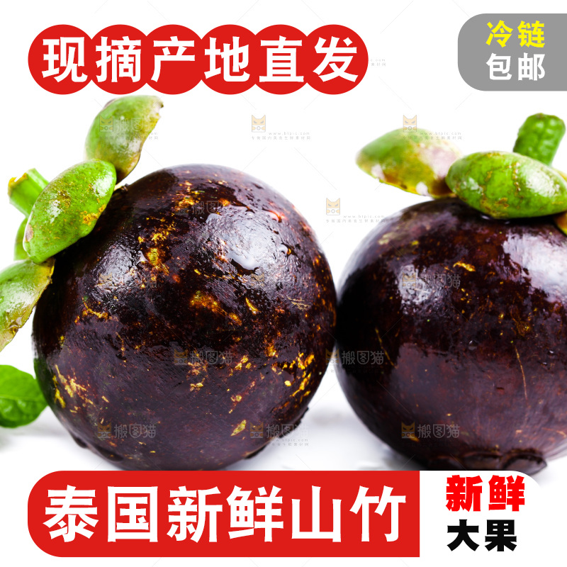 白底上的山竹