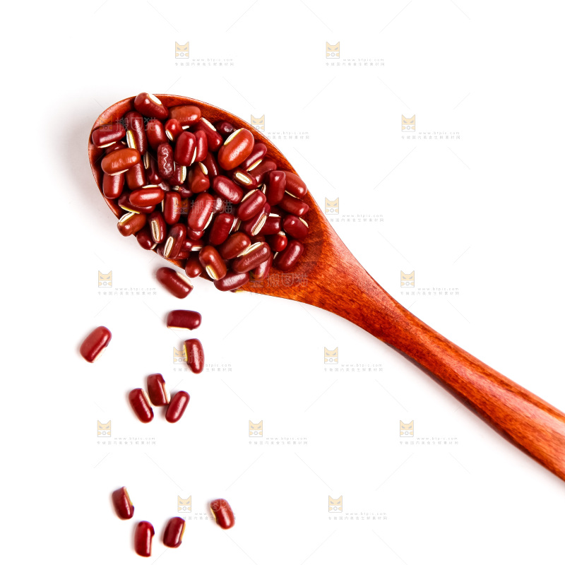 白底上放着东北赤小豆