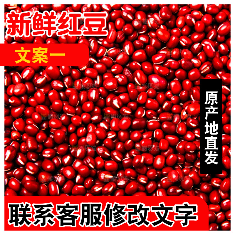 白底上的红豆