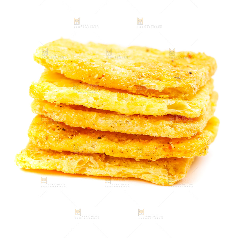 白底上放着麻辣锅巴