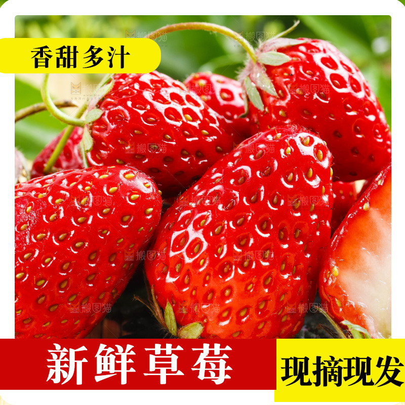 木底上放着丹东草莓