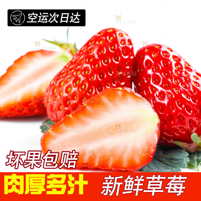 白底上放着99草莓