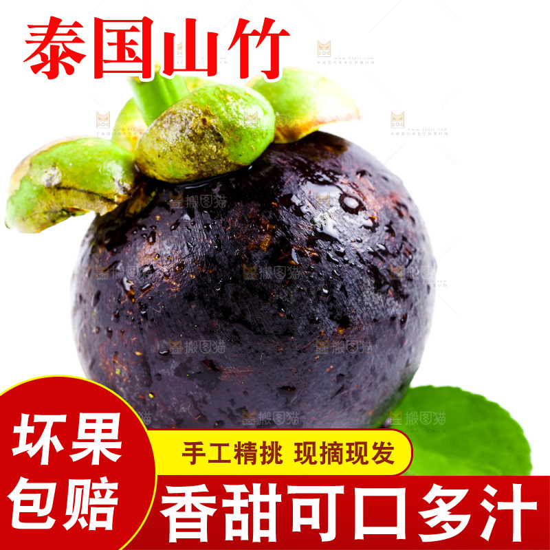 白底上的山竹