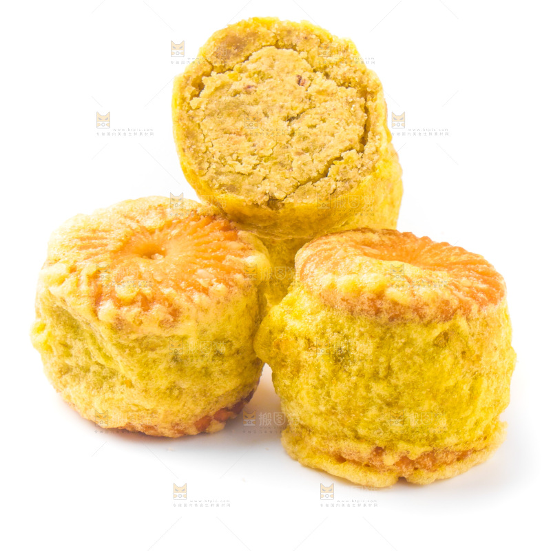 白底上的绿豆饼