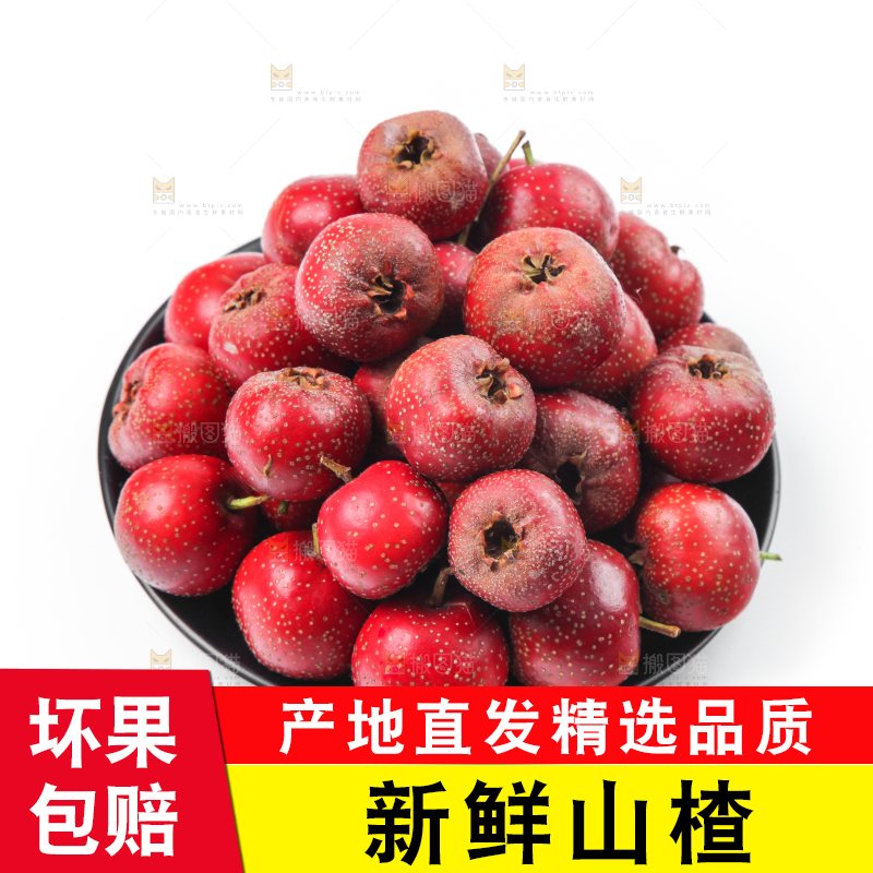 白底上盘子里的山楂果