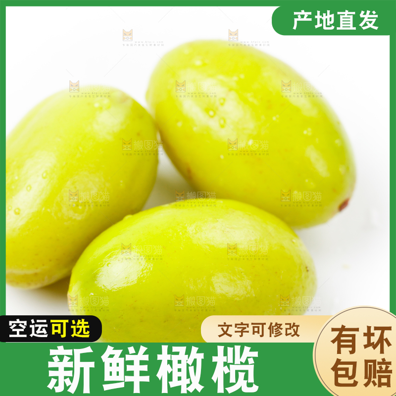 白底上的橄榄果