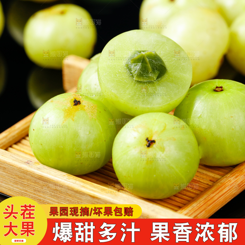 黑底上的余甘果