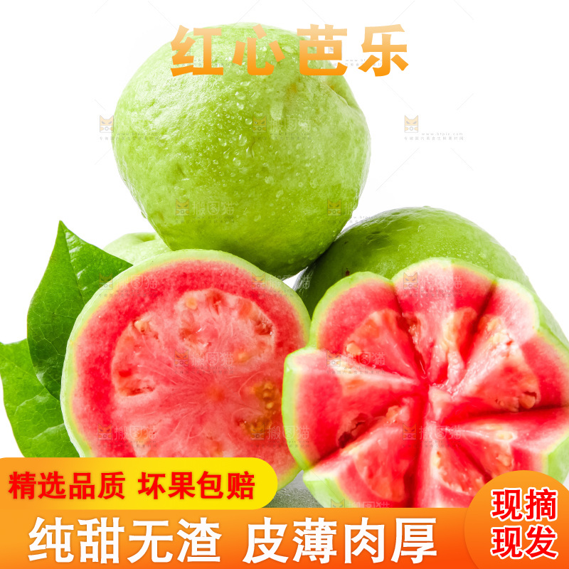浅底上摆放着红芭乐