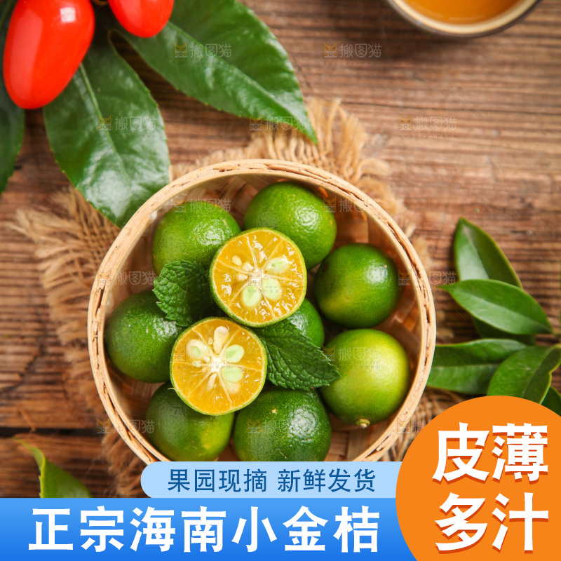 篮子里装着小金桔